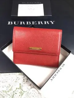 新品 未使用 日本製 牛革 バーバリー Burberry 財布 ボルドー バッグ