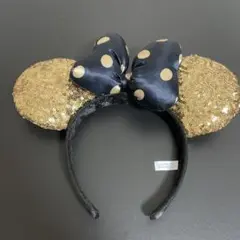 ディズニーリゾート ミニーマウス耳カチューシャ　ゴールド