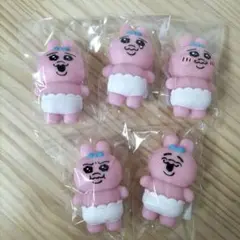 おぱんちゅうさぎ　ミニソフビ　フィギュア　コンプ　5種