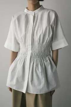 スタイルミキサー ウエストシャーリングシャツ WHT