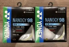 YONEXバドミントンガットNANOGY98 NBG98コスミックゴールド2張分