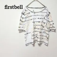 ファーストベル firstbell ホワイト 半袖 プリント Tシャツ M-L