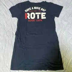 エルロデオ ローテローザ Tシャツワンピース ネイビー
