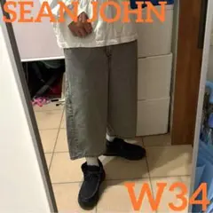 美品 SEAN JOHN W34 バギーパンツ グレー ハーフパンツ ジョーツ