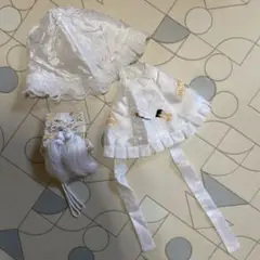 お宮参り用帽子とお守り袋セット男女兼用