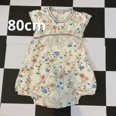 ザッパディズッカ　花柄ロンパース 80サイズ