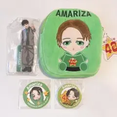 【フォーエイト48】アマリザ*アクスタ・ポーチ・ステッカー・缶バッジセット