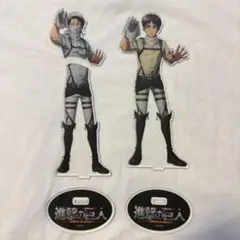 進撃の巨人 お掃除Ver. ビッグアクリルフィギュア　エレン　リヴァイ　アクスタ