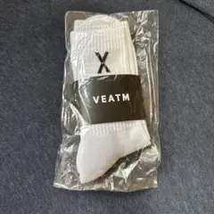 VEATM ビートム　ホワイト Xロゴ ソックス