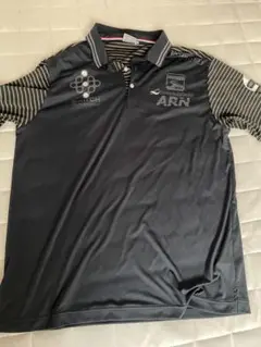 builb ダークグレー ストライプ ポロシャツ Oサイズ　ARN