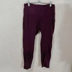 美品　XXL パープル フィットネスパンツ サイドメッシュ