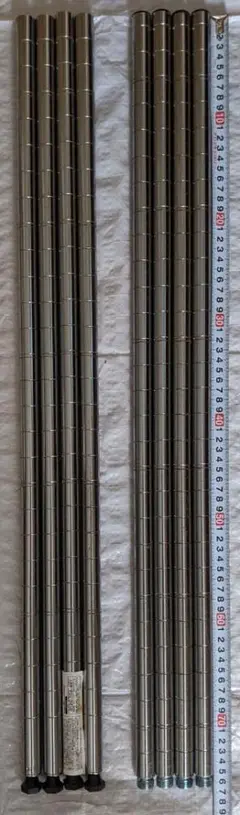 ルミナスラック用ポールを4本　径19mm　長さ：151.5cm