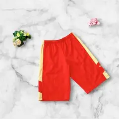 キッズ150 プーマ　ハーフパンツ　ウエストゴム　スポーツ　レッド