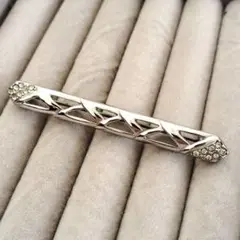 【美品✨】MONET/モネ シルバー×クリスタル ピンブローチ