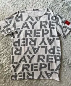 【美品】REPLAY ロゴプリント Tシャツ L