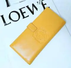 ふわっふわでとろけちゃう手触り❤️LOEWE ロエベ ナッパレザーの長財布 黄色