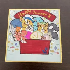 自作イラスト　コーギーと海の生き物たち