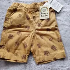 新品タグ付き　Sunny Smile ハンバーガー柄パンツ　95 ハーフパンツ