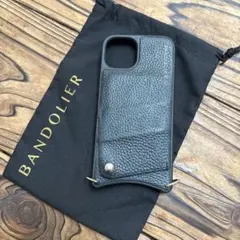 iPhone14 BANDOLIER レザー スリムケース ブラック