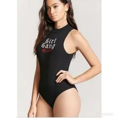 FOREVER21 ノースリーブ ブラック タンクトップさスーツ