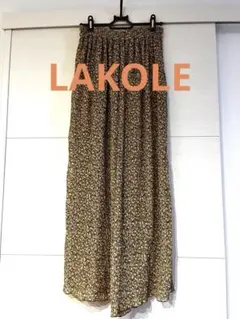 LAKOLE 花柄　ワイドパンツ　リラックスパンツ