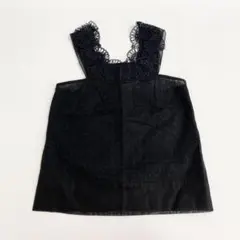 Chloe レースノースリーブ トップス ブラック