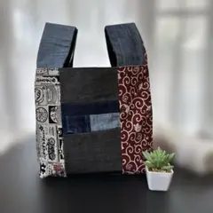 デニムリメイクエコバッグ(コンビニ袋と同じ形)