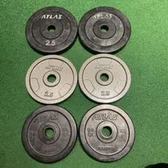 ATLAS 2.5kg ダンベルプレート 6枚セット
