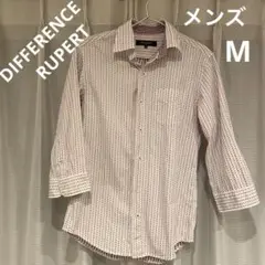 【美品】メンズ DIFFERENCE RUPERT 7分丈シャツ Mサイズ