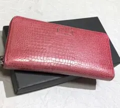 TUMI 長財布　ピンク　ラウンドファスナー