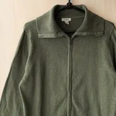 エルエルビーン ジップニット カシミヤ混 フルジップ ドライバーズニット