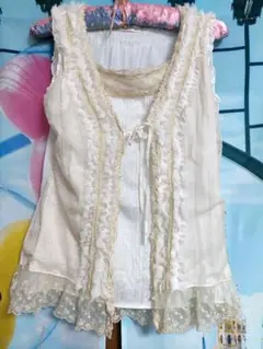 Rosa & Rosa フリル付きタンクトップ