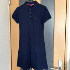 モンチュラ　ポロワンピース　Mサイズ　紺色
