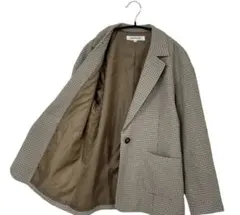 NATURAL BEAUTY BASIC シングルジャケット【S】ベージュ·茶色