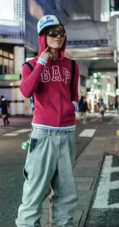 archive OLD GAP zip hoodie ピンク ジップパーカー L