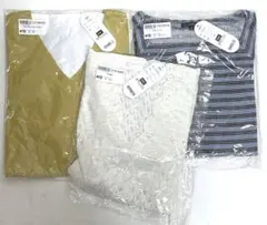 (新品) ￼DHC トップス　３着セット 半袖　春夏　カットソーTシャツニット