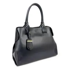 【極美品】TOD’S トッズ フラワーバッグ トートバッグ レザー ブラック Woman ブラック トッズ レザー DI バッグ スモール