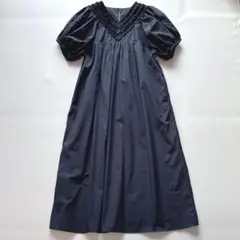 【美品】rosymonsterロージーモンスター ミニフリルワンピース ネイビー