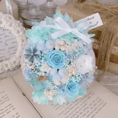 ホワイトブッダナッツ☘️ティファニーブルー＆ホワイト☘️フラワーアレンジメント