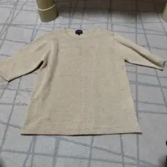 basiqu ベージュ 五分丈 Tシャツ L