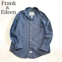 美品 M位フランクアンドアイリーン コットンシャツ 清涼感 PAUL デニム風