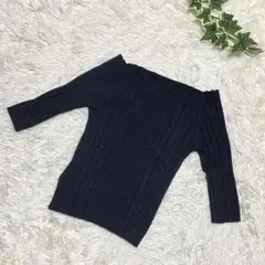 FRAY I.D フレイアイディー【F】オフショルダー リブ ニット カシミヤ混