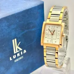 【箱付/美品/新品電池】 SEIKO ルキア レディース 腕時計 スクエア