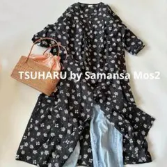 TSUHARU by Samansa Mos2 シャツワンピース　刺繍　麻