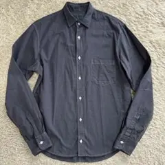 【美品】フランク&アイリーン LUKE 長袖シャツ コットン ネイビー XXS