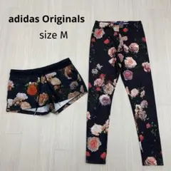 ☆ adidas トレフォイル バラ柄 レギンス ショーパン 2点セット M