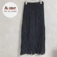 美品　vis ビス　総レースタイトスカート　ロング　スカラップ　総柄　幾何学