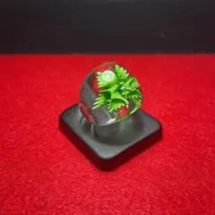 【ヴィンテージ】20号 ガラスリング フラワー 花柄 昭和レトロ r3