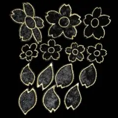 桜　桜吹雪　刺繍アイロンワッペン　ベッチン　応援ユニホーム　阪神タイガース　虎