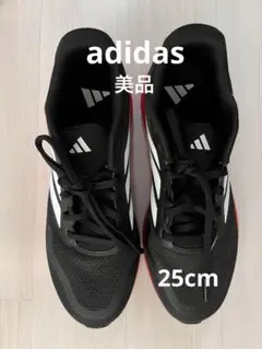 adidas ブラック/レッド スニーカー　25cm 美品